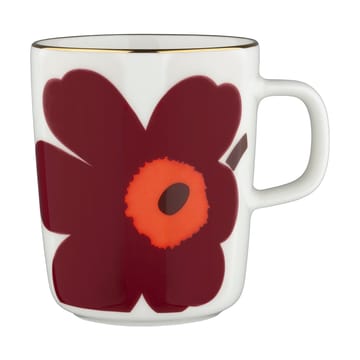 Juhla Unikko κούπα 25 cl 2-pack - White-burgundy-gold - Marimekko