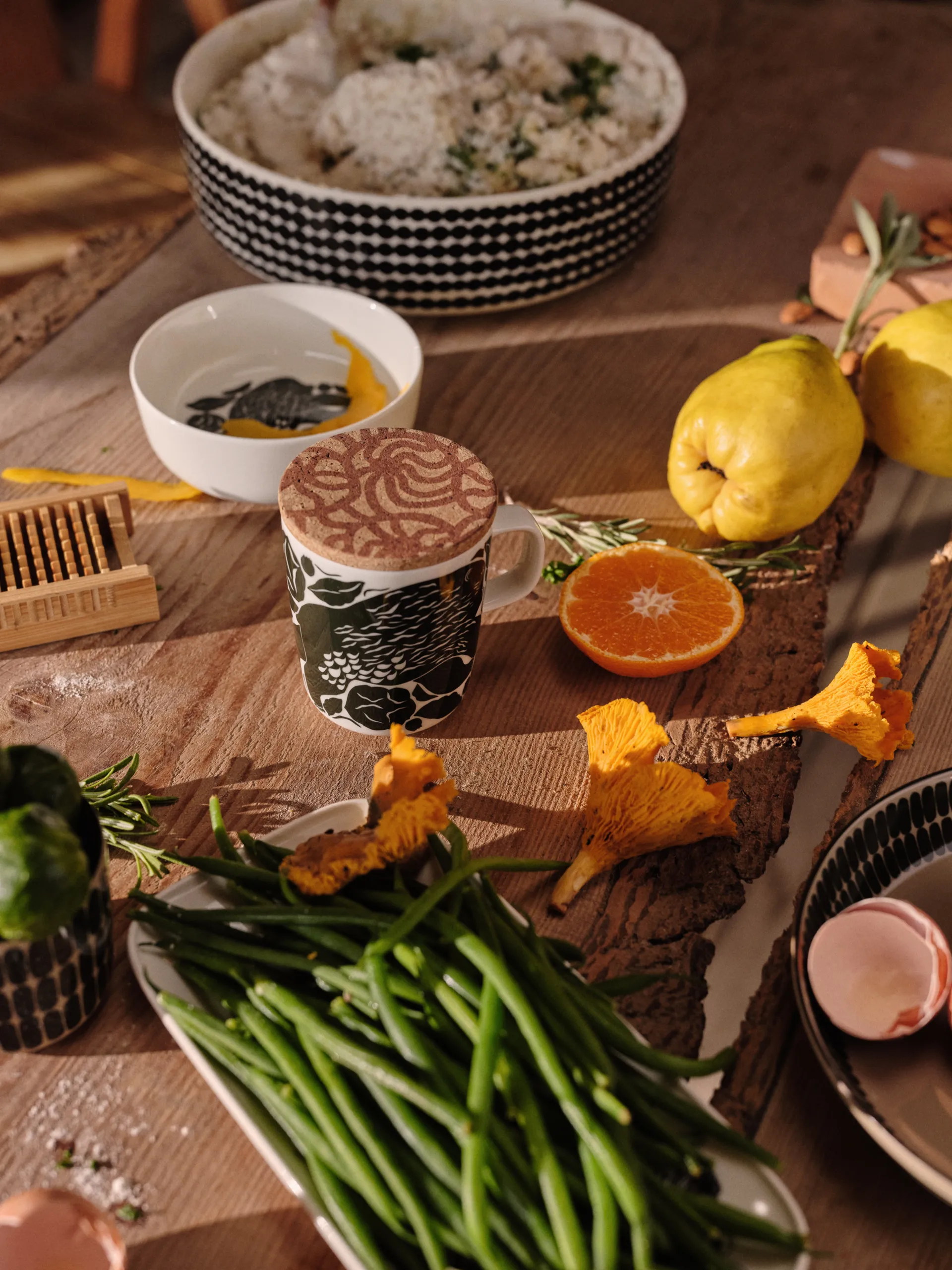 Karhuemo μπολ 4 dl, Λευκό-σκούρο πράσινο Marimekko