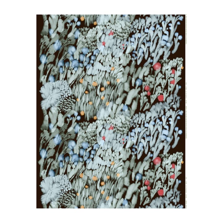 Kuisma ύφασμα, Σκούρο καφέ-κόκκινο-μπλε Marimekko