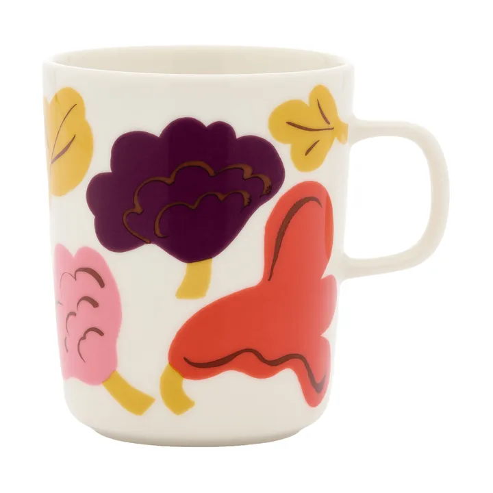 Kukasta Kukkaan κούπα - Λευκό-ροζ-terrac-δαμάσκηνο, 25 cl - Marimekko