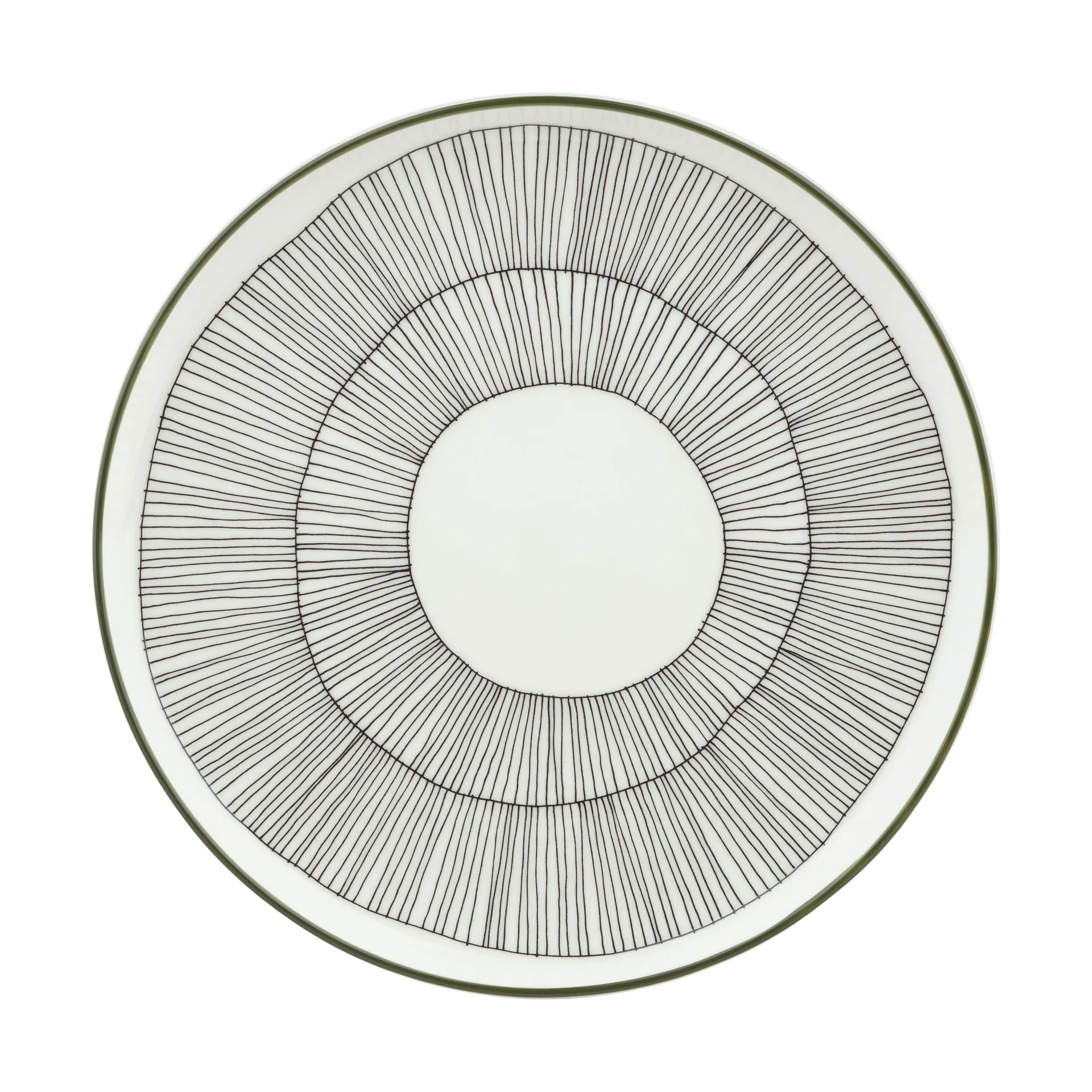 Kukat Puhkeavat πιάτο Ø20 εκ., White-forest green-black Marimekko