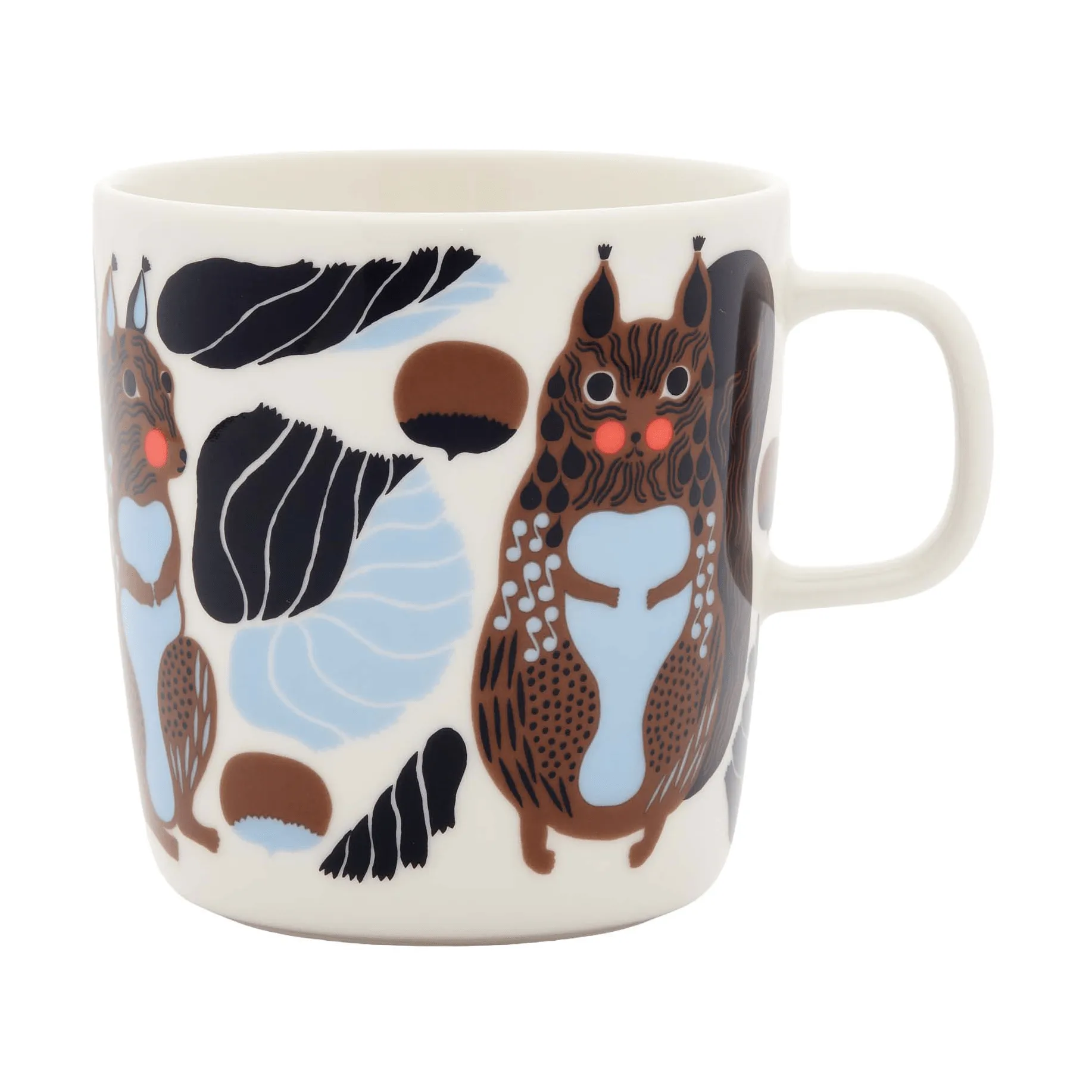 Kurre κούπα 40 cl, White-brown-black-light blue Marimekko