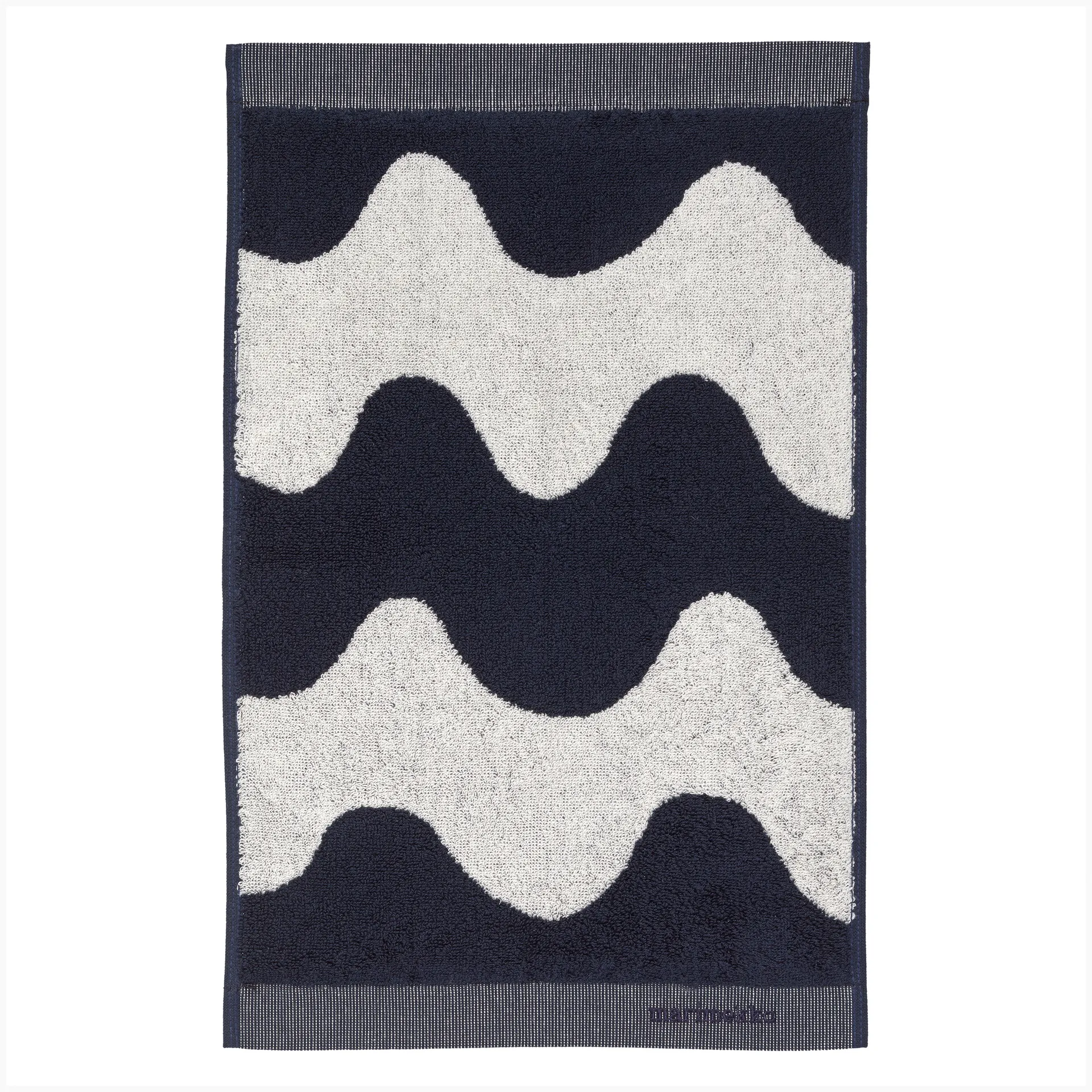 Lokki πετσέτα σκούρο μπλε-λευκό, 30x50 cm Marimekko