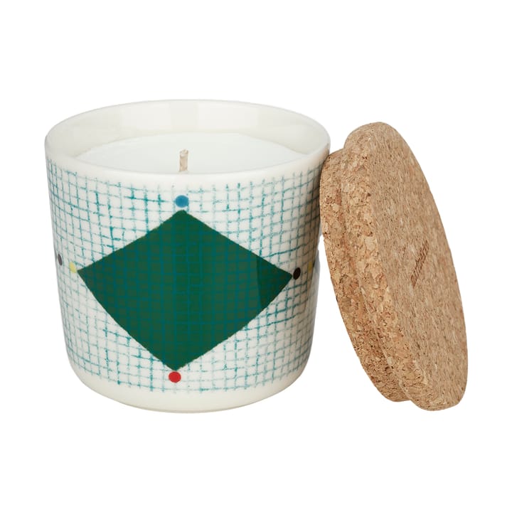 Losagne αρωματικό κερί Ø7,5 cm - White-green-petrol blue-red - Marimekko