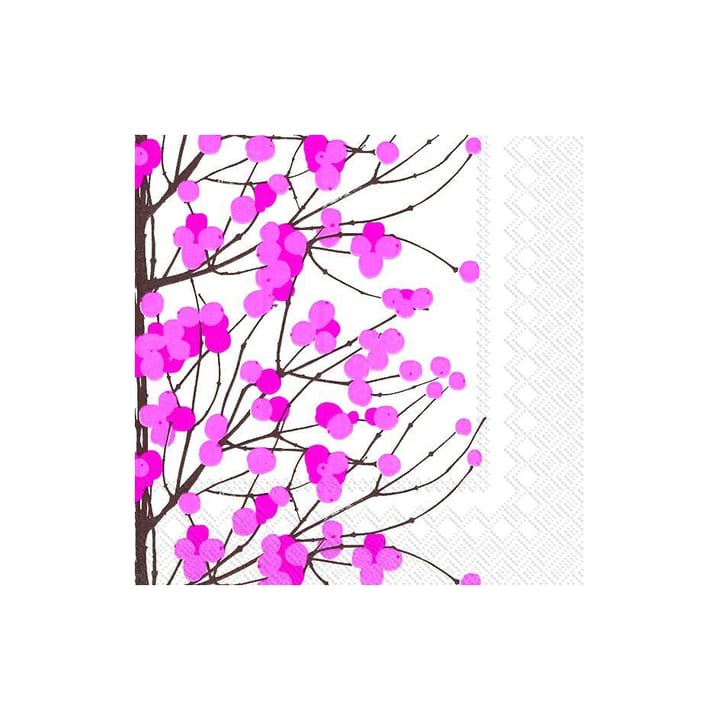 Lumimarja χαρτοπετσέτες 33x33 cm Συσκευασία 20 τεμαχίων  - Λευκό-ροζ - Marimekko