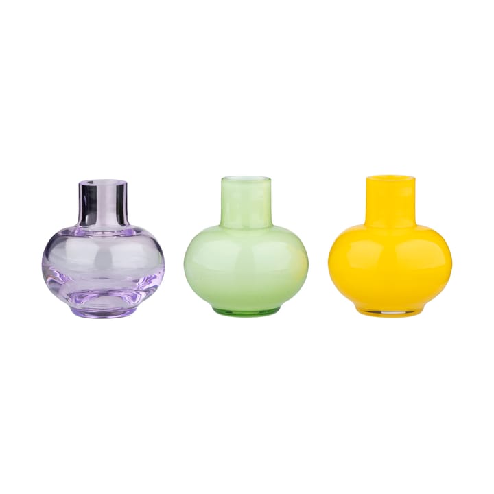 Mini βάζο 3 τεμάχια - Pale green-lemon-amethyst - Marimekko