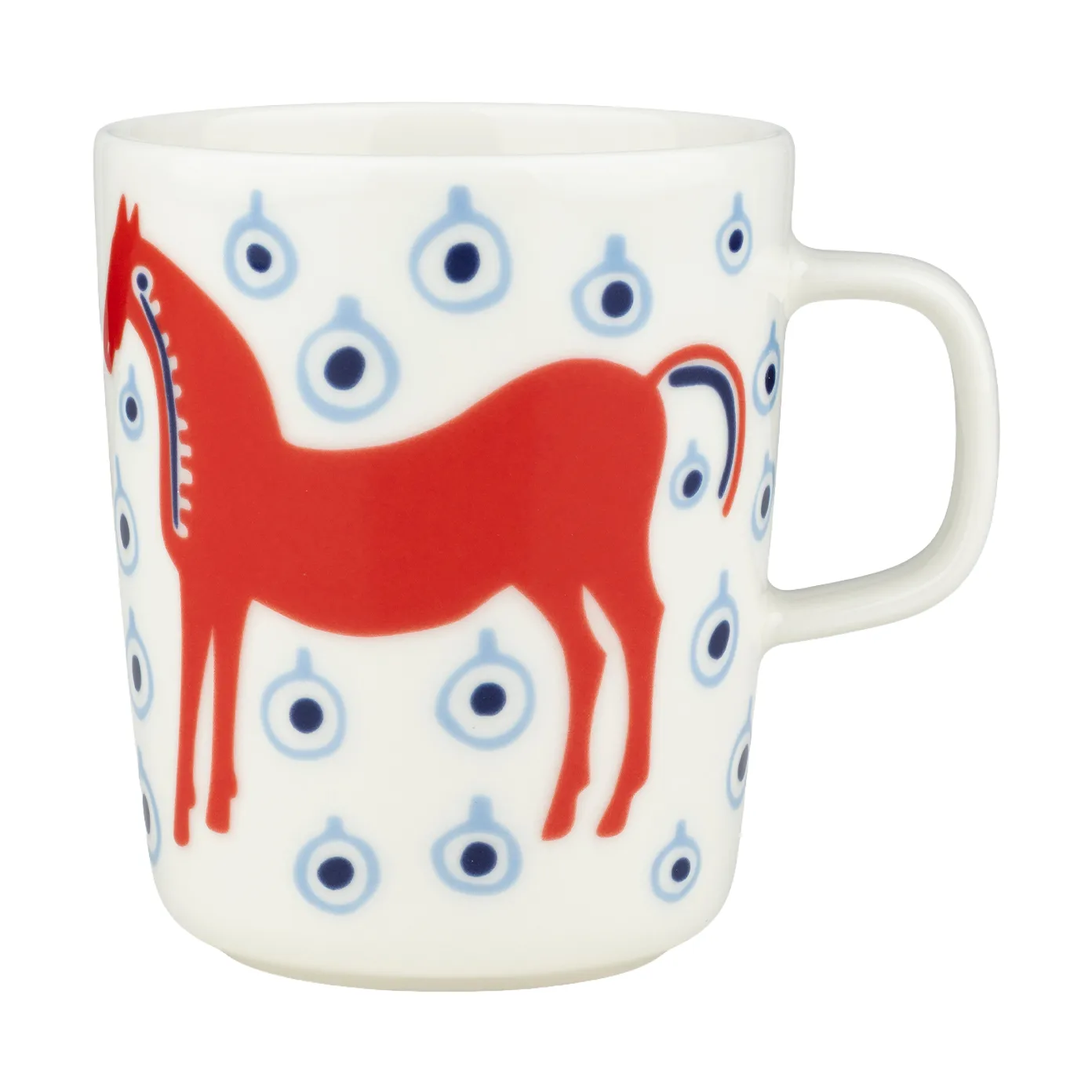 Musta Tamma κούπα 25 cl, Off white-orange red-light blue Marimekko