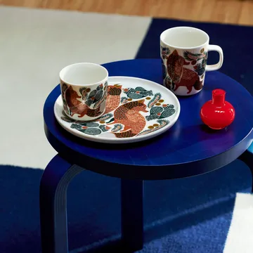 Oiva Ketunmarja πιάτο Ø20 cm - White-brown-dark green - Marimekko
