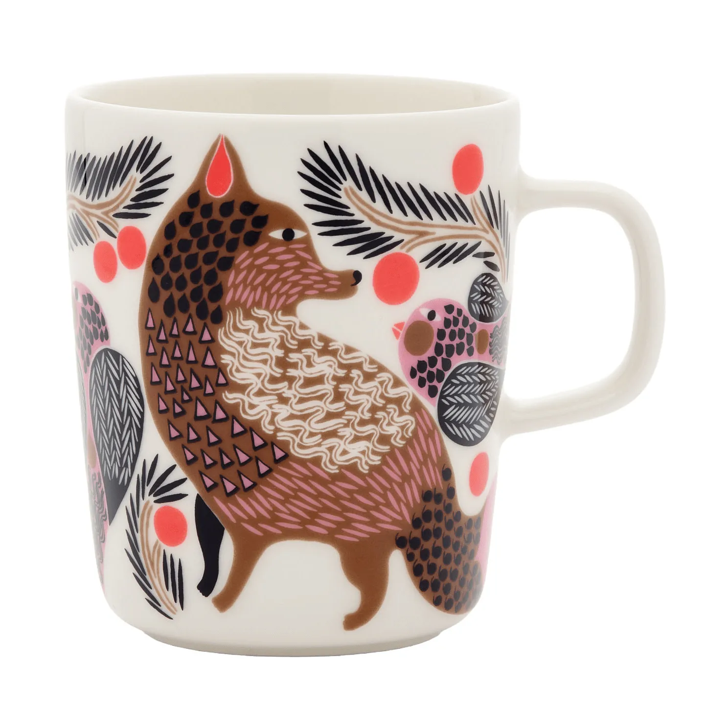 Oiva Ketunmarja κούπα 25 cl, White-bronze-pink-petrol Marimekko
