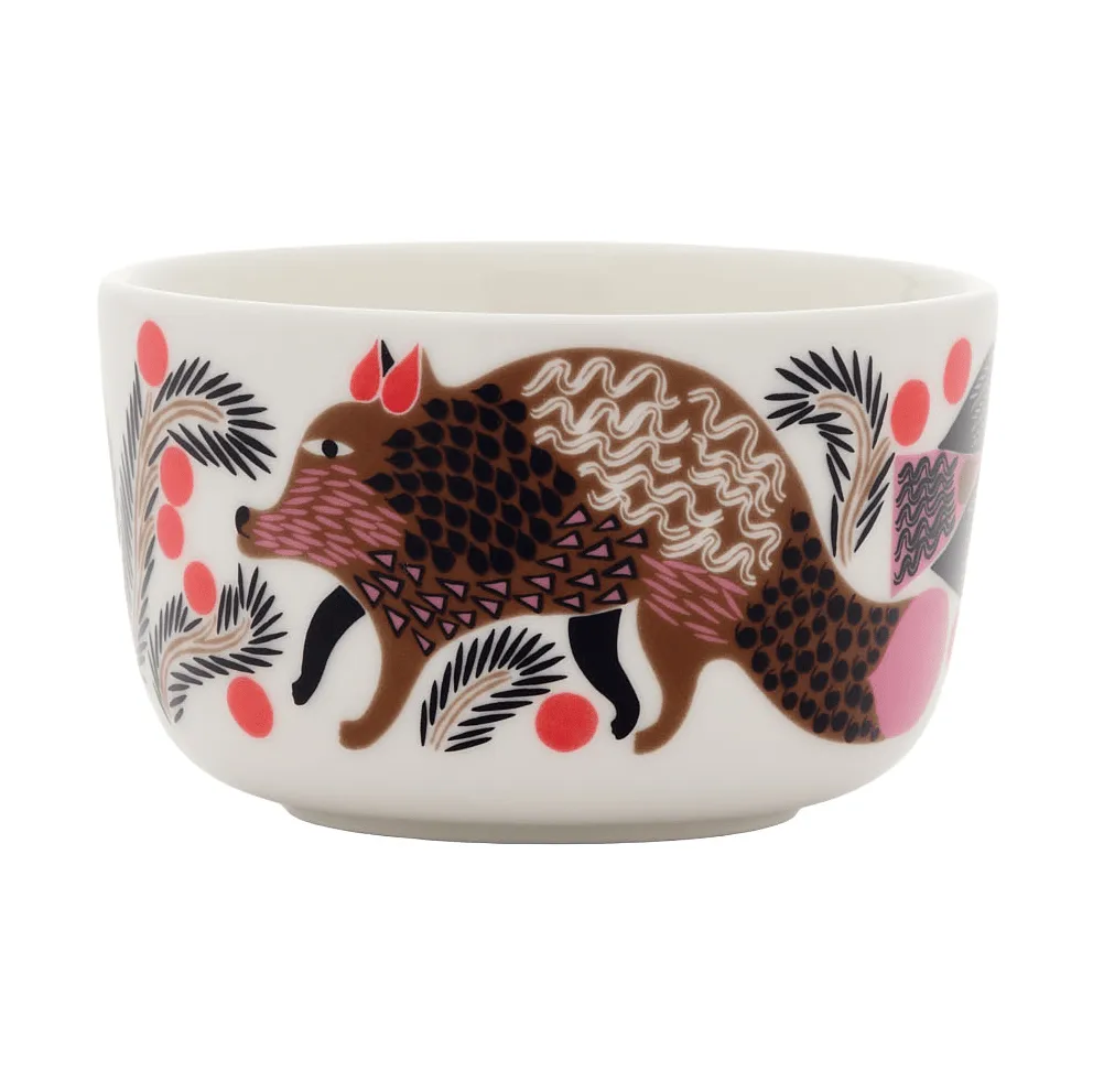 Oiva Ketunmarja μπολ 2,5 dl, White-bronze-pink-petrol Marimekko