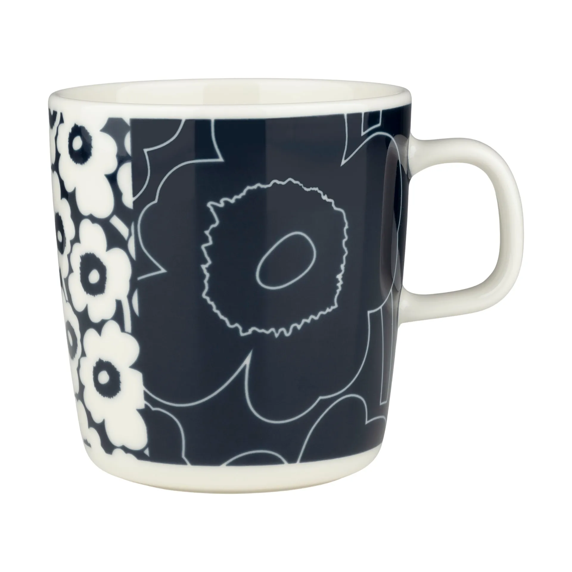 Κούπα Oiva Unikko kollaasi 40 cl, White-dark blue Marimekko