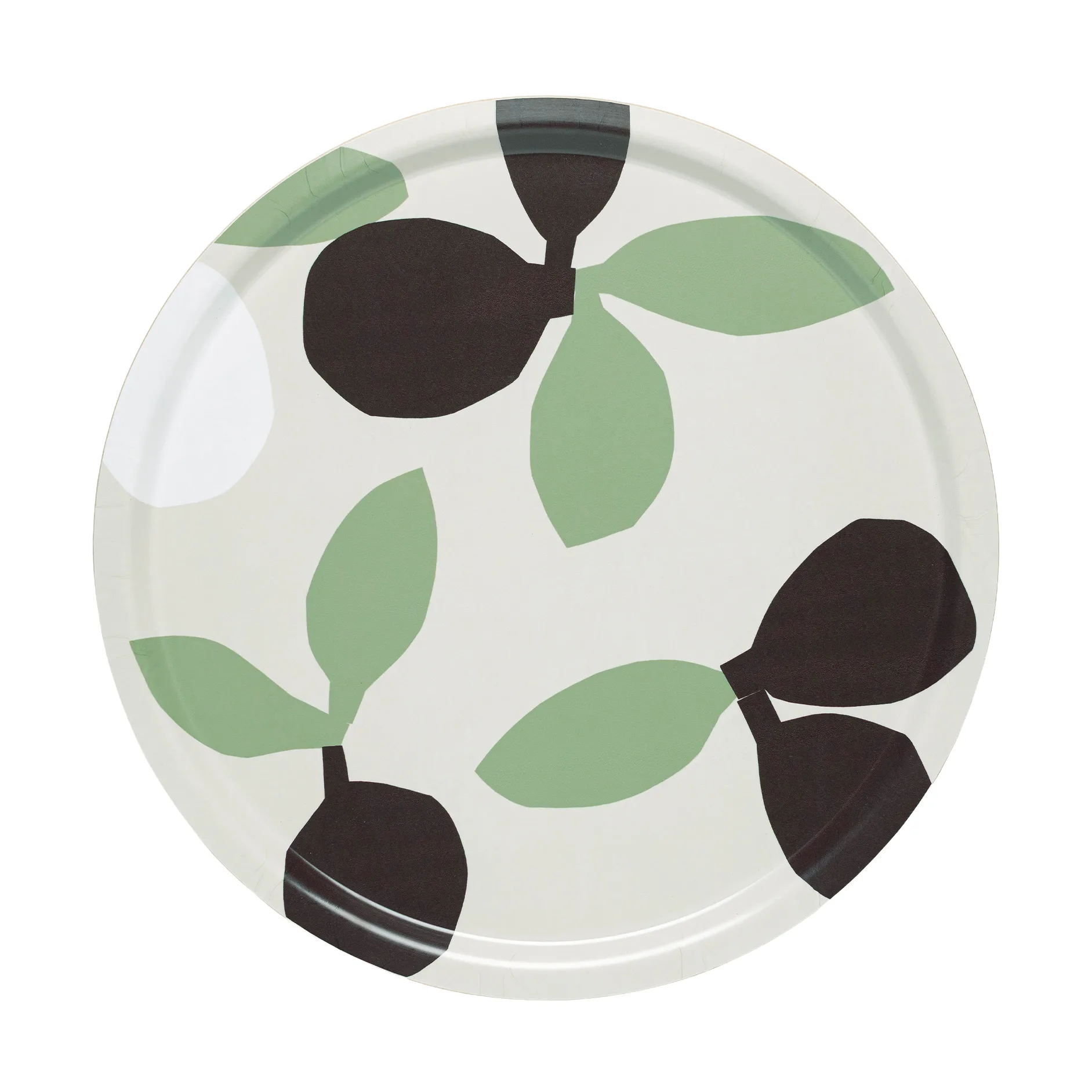 Omppo δίσκος, Linen, sage, black brown, white, 46 εκ. Marimekko