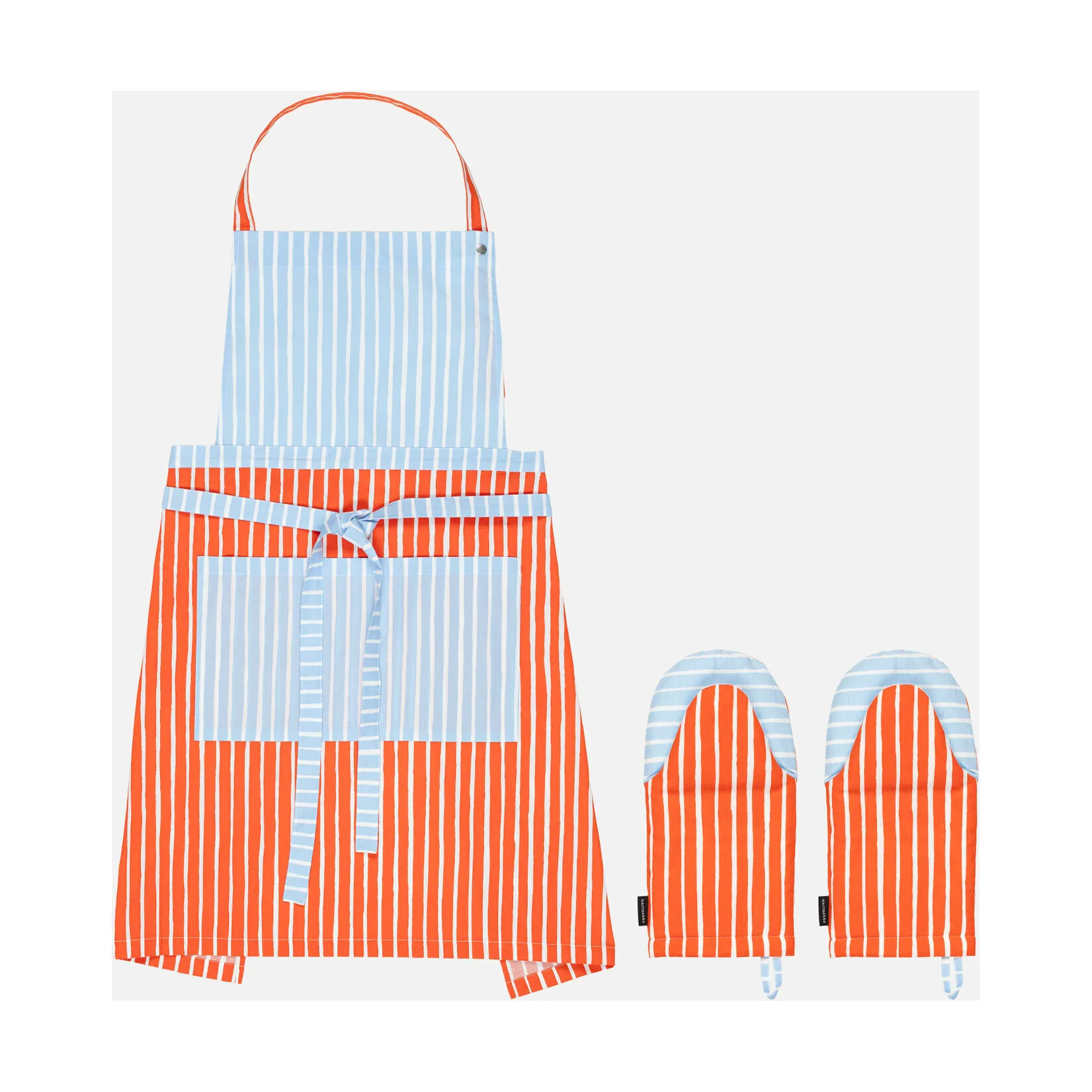 Piccolo σετ υφασμάτων 3 τεμαχίων, White-tomato red-light blue Marimekko