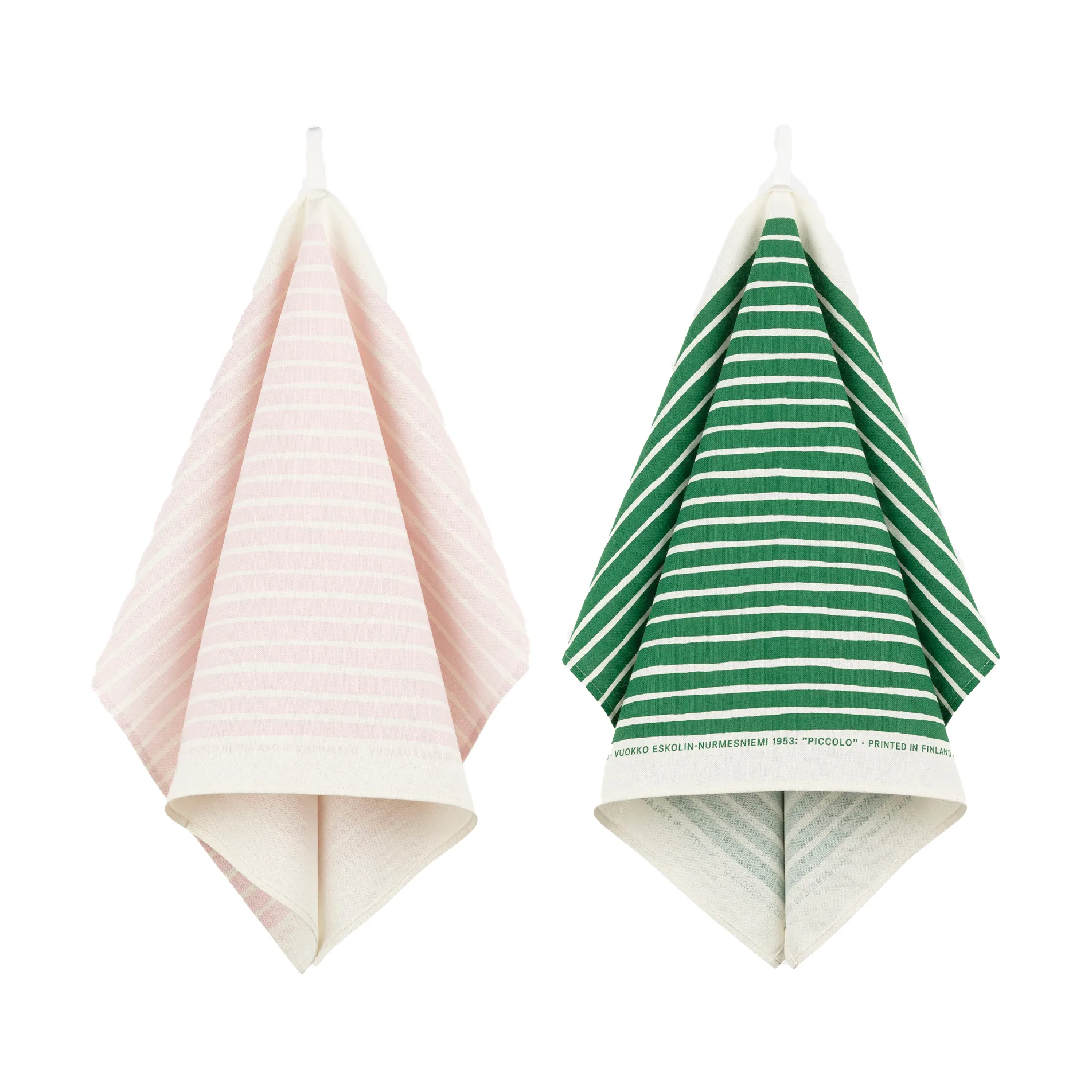 Piccolo πετσέτα κουζίνας 43x70 εκ 2 τεμάχια, Πράσινο-ροζ Marimekko