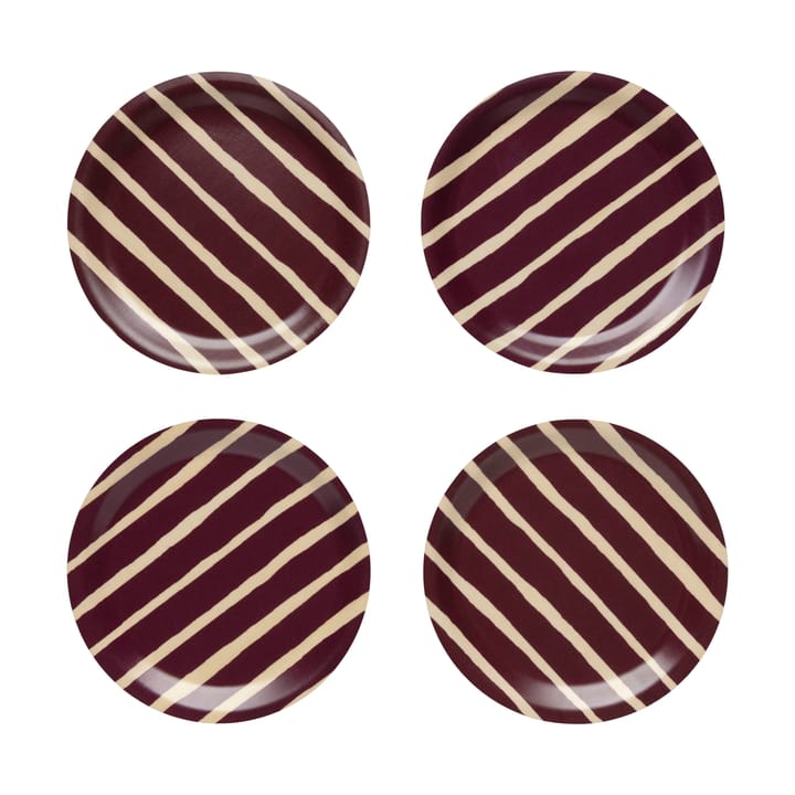 Piccolo σουβέρ Ø9 εκ. 4-pack - Burgundy - Marimekko