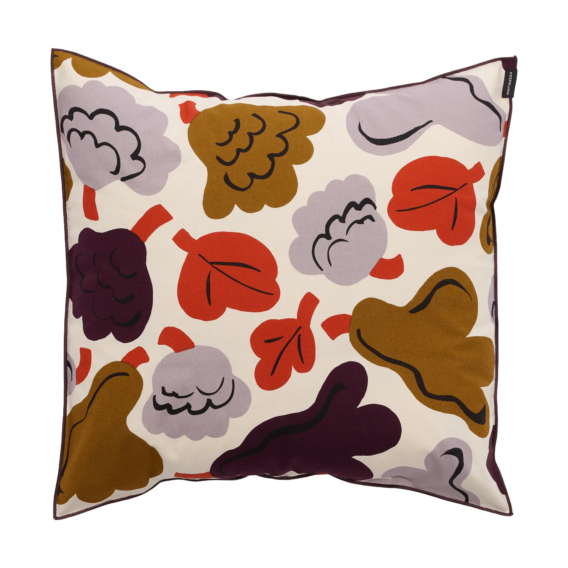 Pieni Kukasta Kukkaan μαξιλαροθήκη, Hay-plum-bronze-terracotta, 50x50 εκ. Marimekko