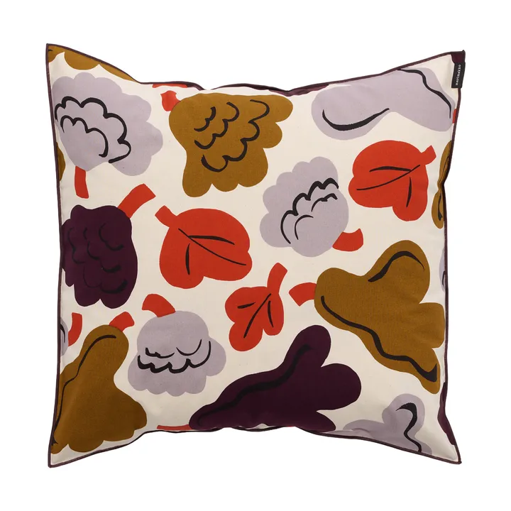 Pieni Kukasta Kukkaan μαξιλαροθήκη - Hay-plum-bronze-terracotta, 50x50 εκ. - Marimekko