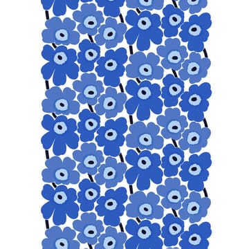Υφασμα Pieni Unikko 100% βαμβάκι - λευκό-μπλε - Marimekko