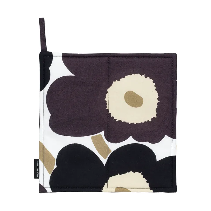 Pieni Unikko ύφασμα για ζεστές κούπες 21,5x21,5 cm - White-dark grey-beige - Marimekko