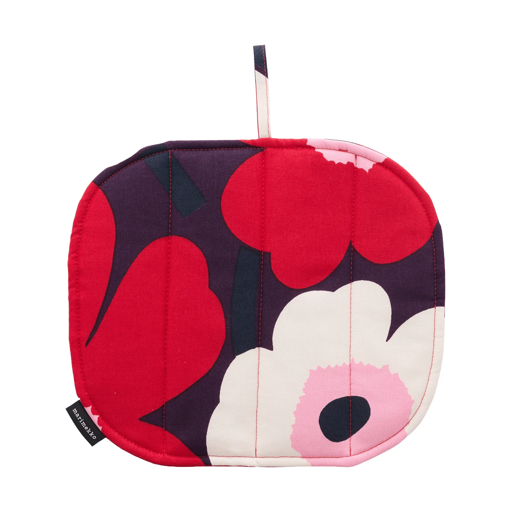 Pieni Unikko γάντι φούρνου 22x25 cm, Plum-cranberry-Off white-rose Marimekko
