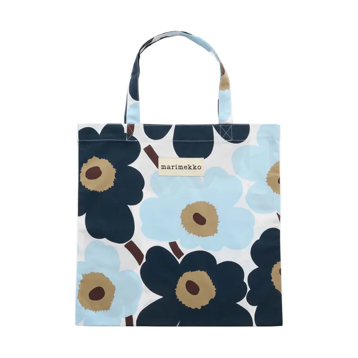 Τσάντα Pieni Unikko 44x43 εκ. - White-blueberry-cold blue-dark brown - Marimekko