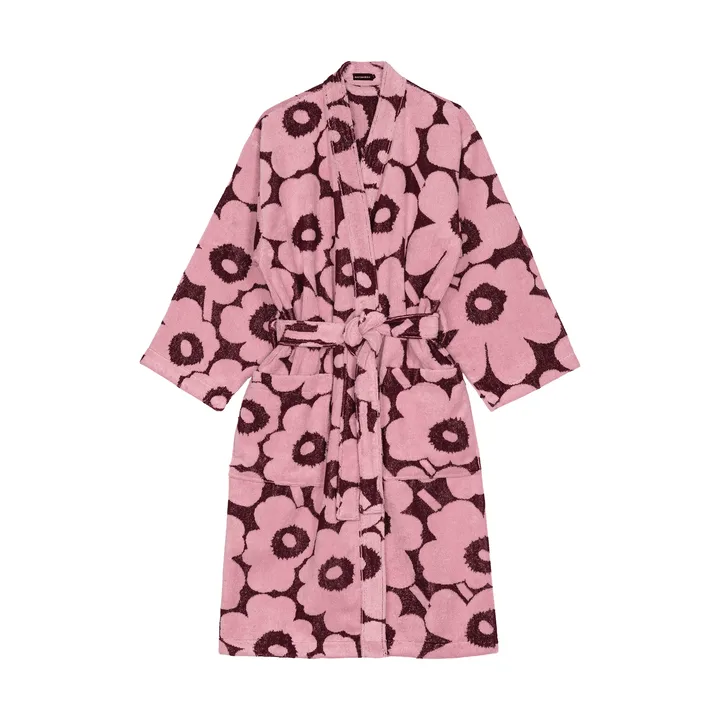 Pieni Unikko μπουρνούζι L - Plum-pink - Marimekko