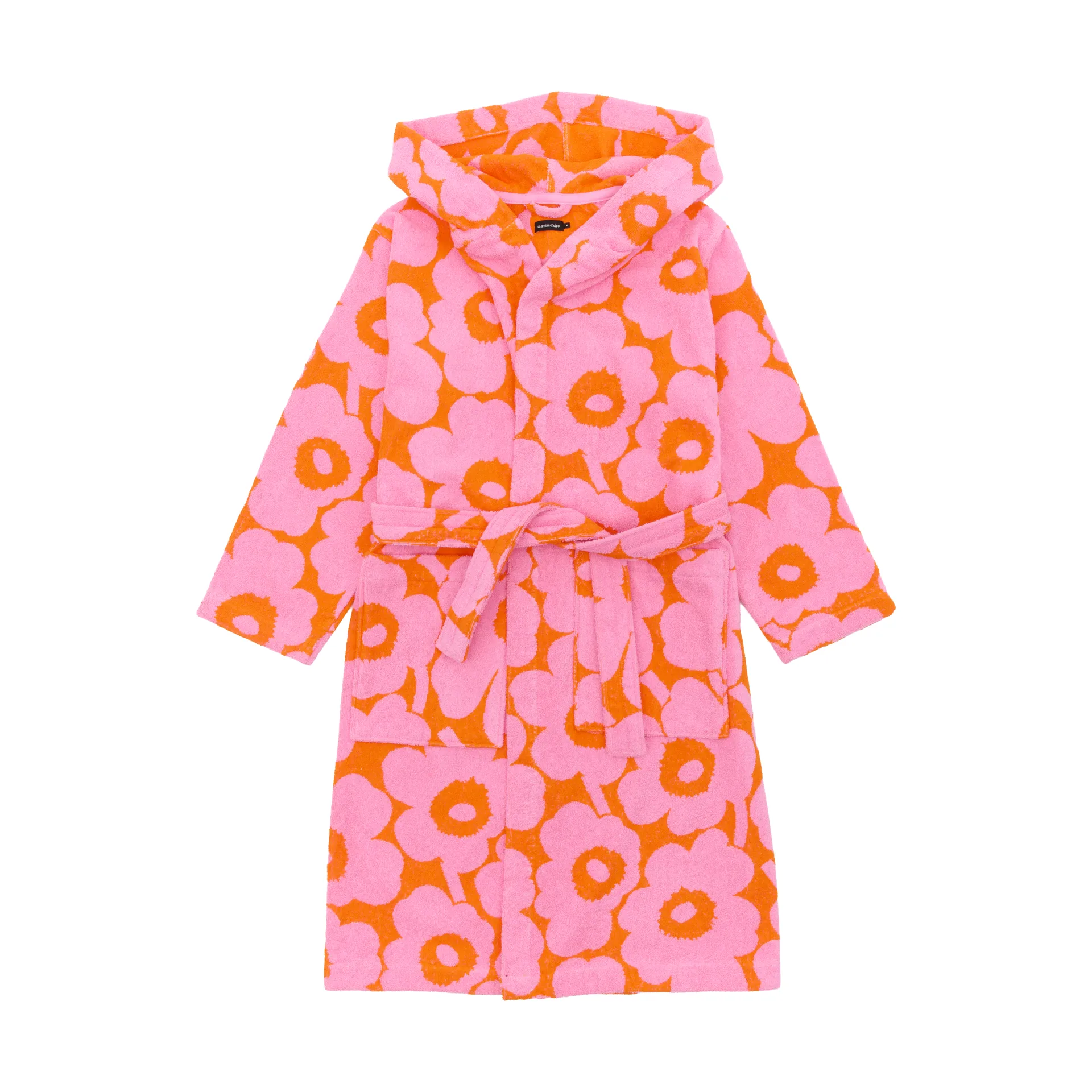 Pieni Unikko μπουρνούζι M, Orange-pink Marimekko