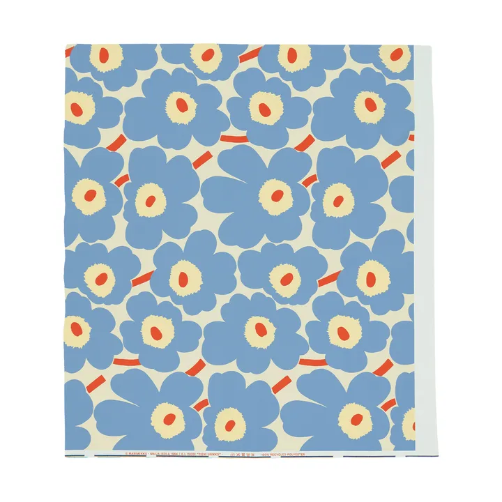 Pieni unikko εξωτερικό ύφασμα - Off white-light blue-melon-orange red - Marimekko
