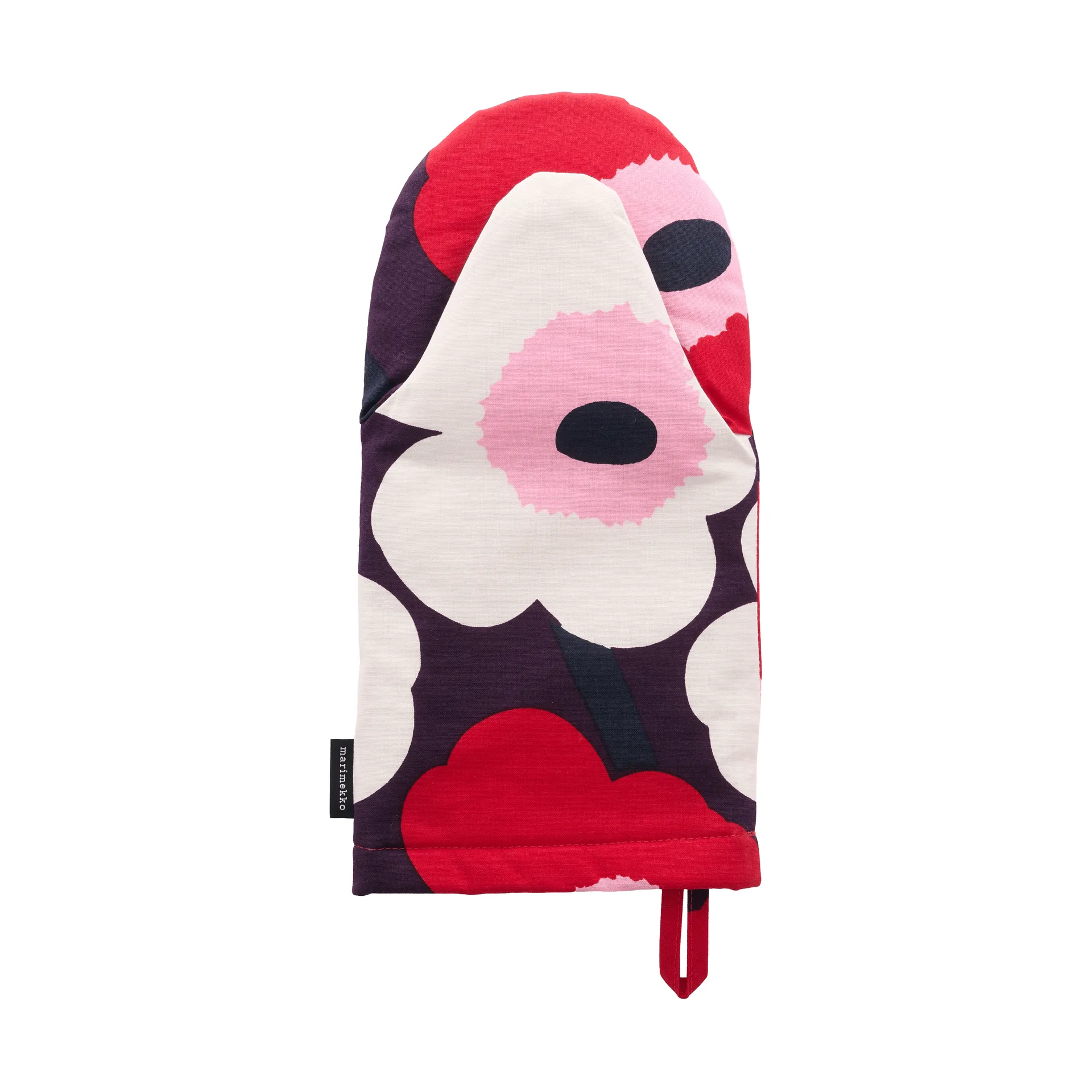 Pieni Unikko γάντι φούρνου, Plum-cranberry-Off white-rose Marimekko