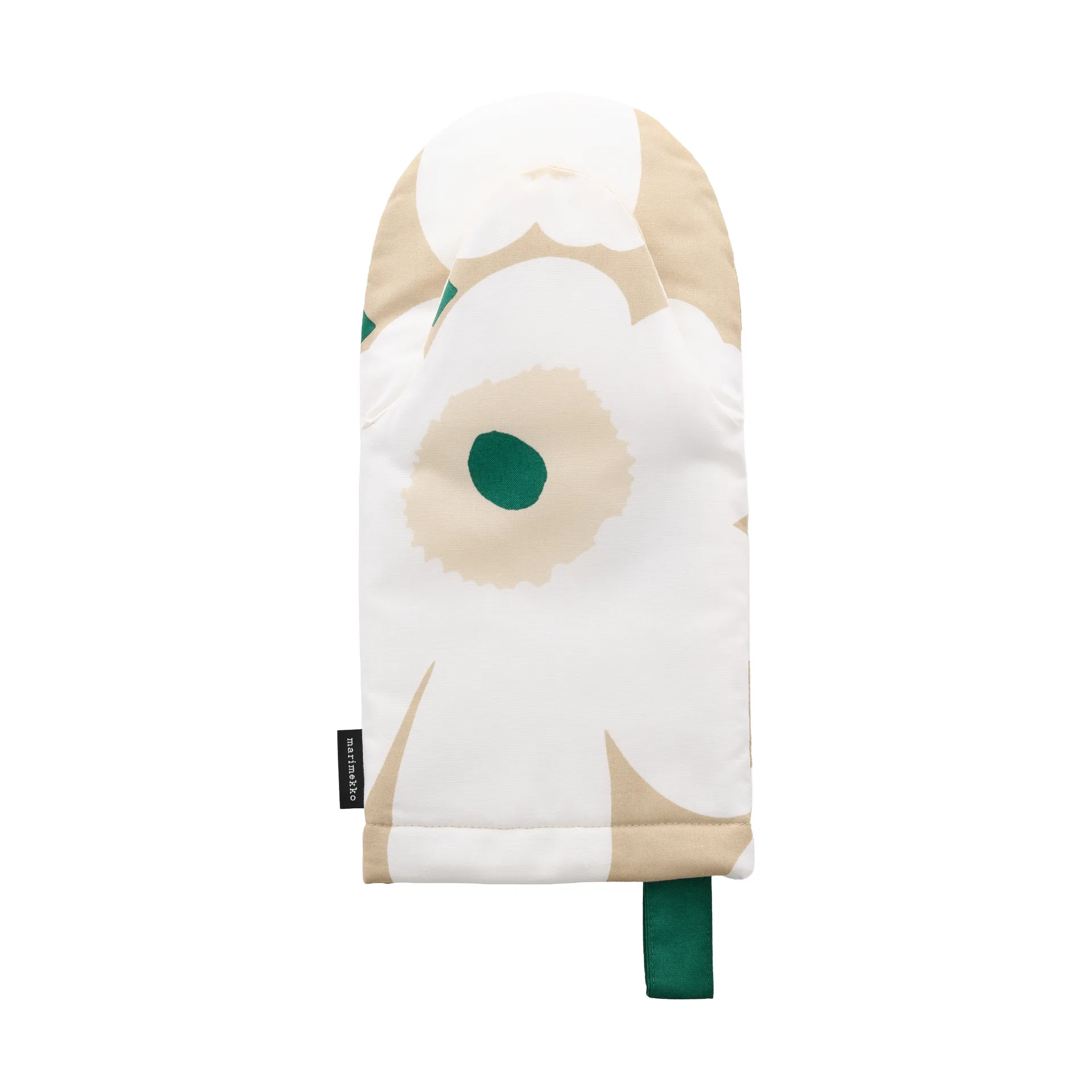 Pieni Unikko γάντι φούρνου, Sand-white-hay-emerald Marimekko