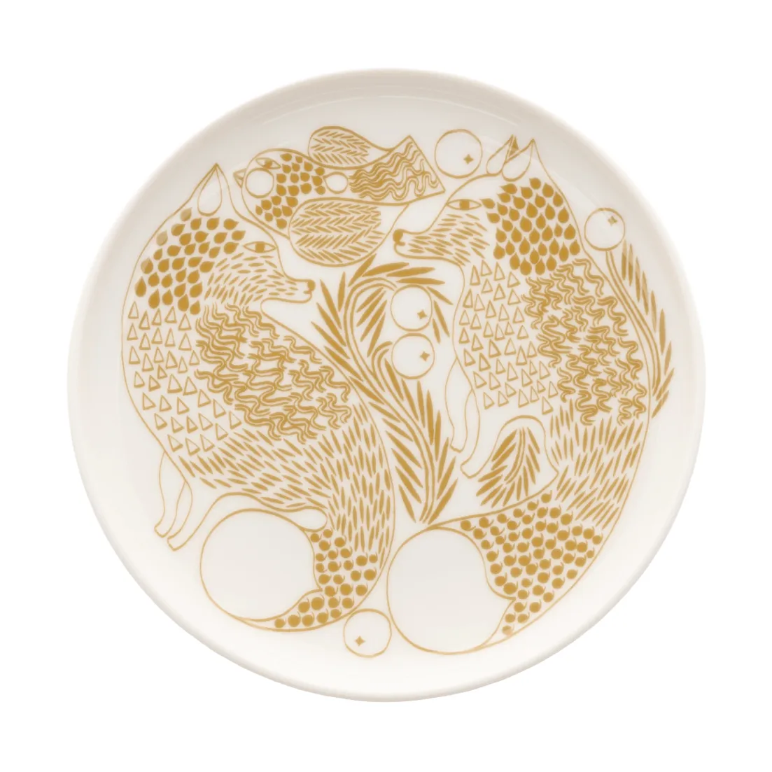 Piirto Ketunmarja πιατάκι (assiett), White-bronze καφέ, Ø13,5 εκ. Marimekko