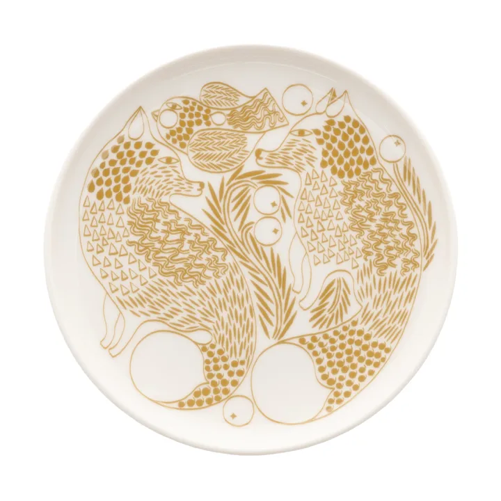 Piirto Ketunmarja πιατάκι (assiett) - White-bronze καφέ, Ø13,5 εκ. - Marimekko