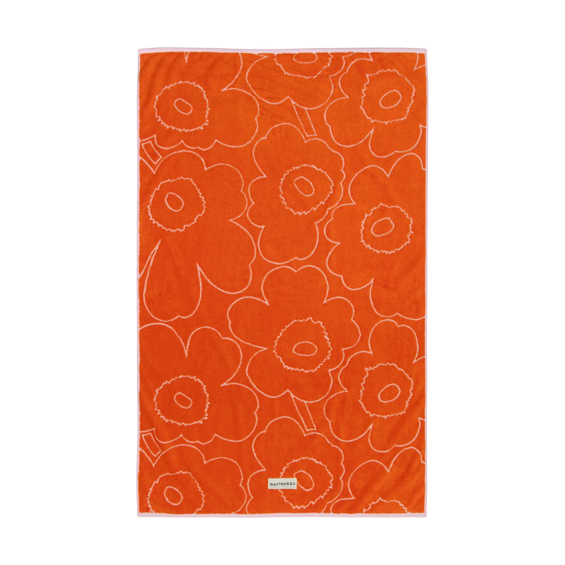 Piirto Unikko πετσέτα μπάνιου 100x160 cm, Burnt orange-pink Marimekko