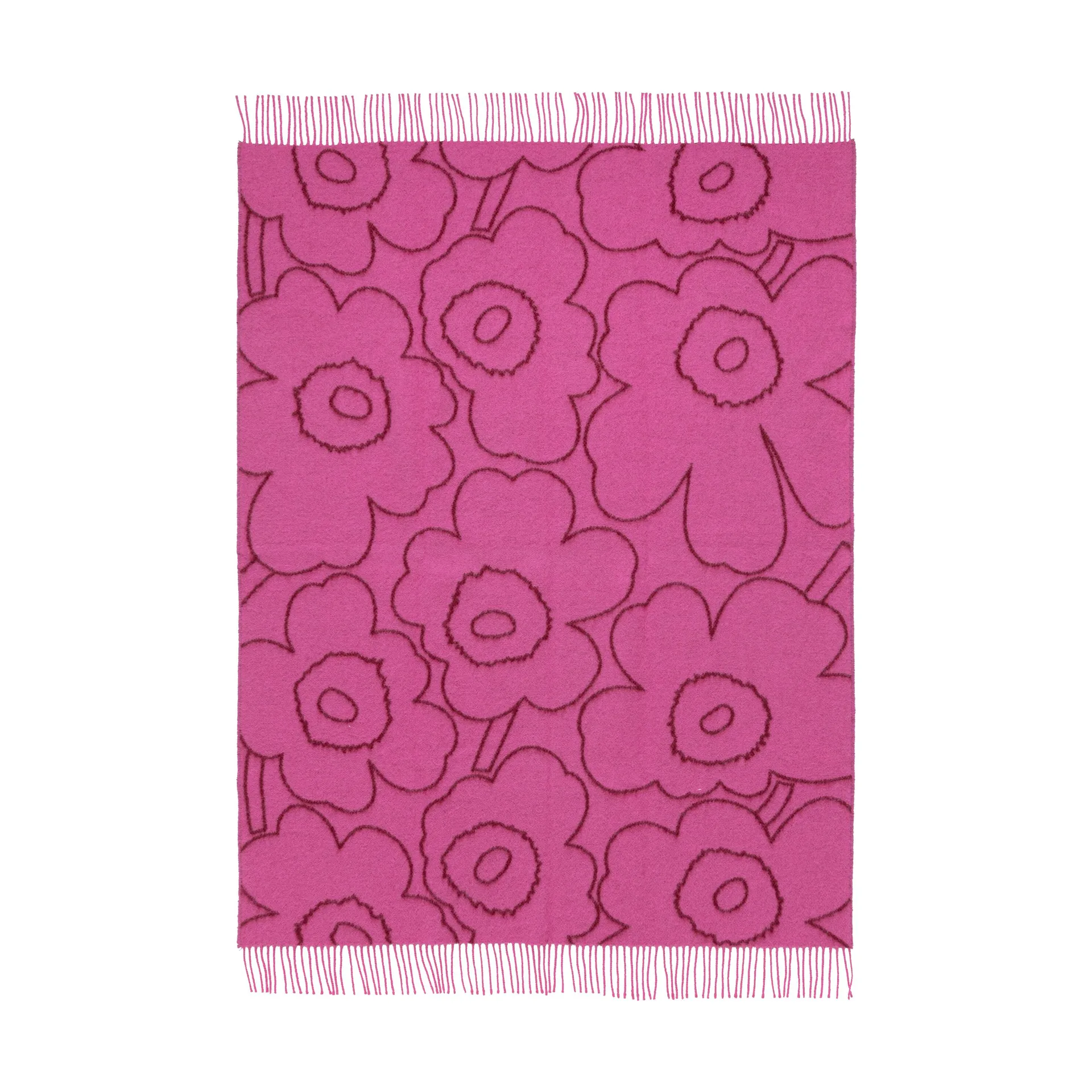 Piirto Unikko ριχτάρι 130x170 εκ., Burgundy-fuchsia Marimekko