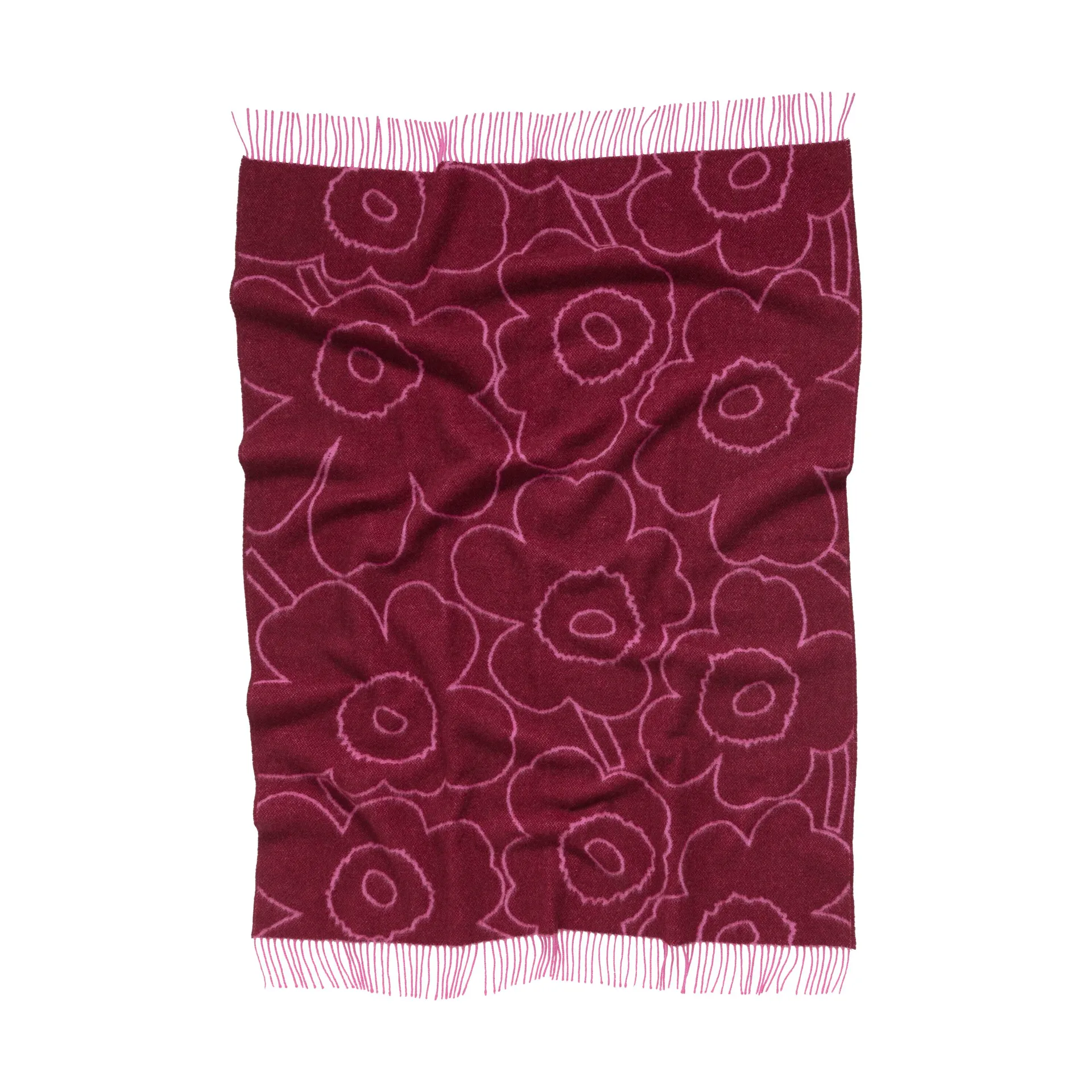 Piirto Unikko ριχτάρι 130x170 εκ., Burgundy-fuchsia Marimekko