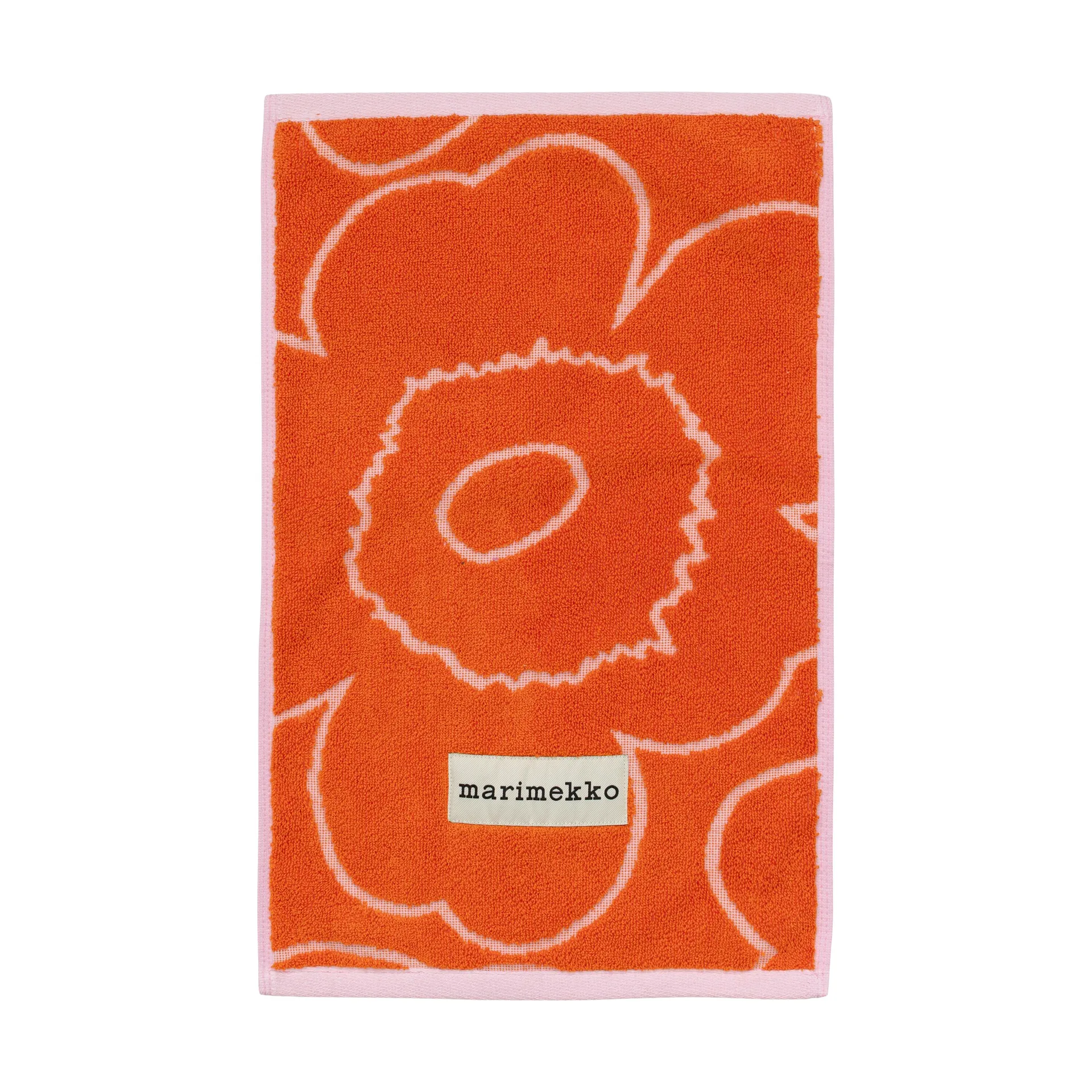 Piirto Unikko πετσέτα φιλοξενούμενου 30x50 cm, Burnt orange-pink Marimekko