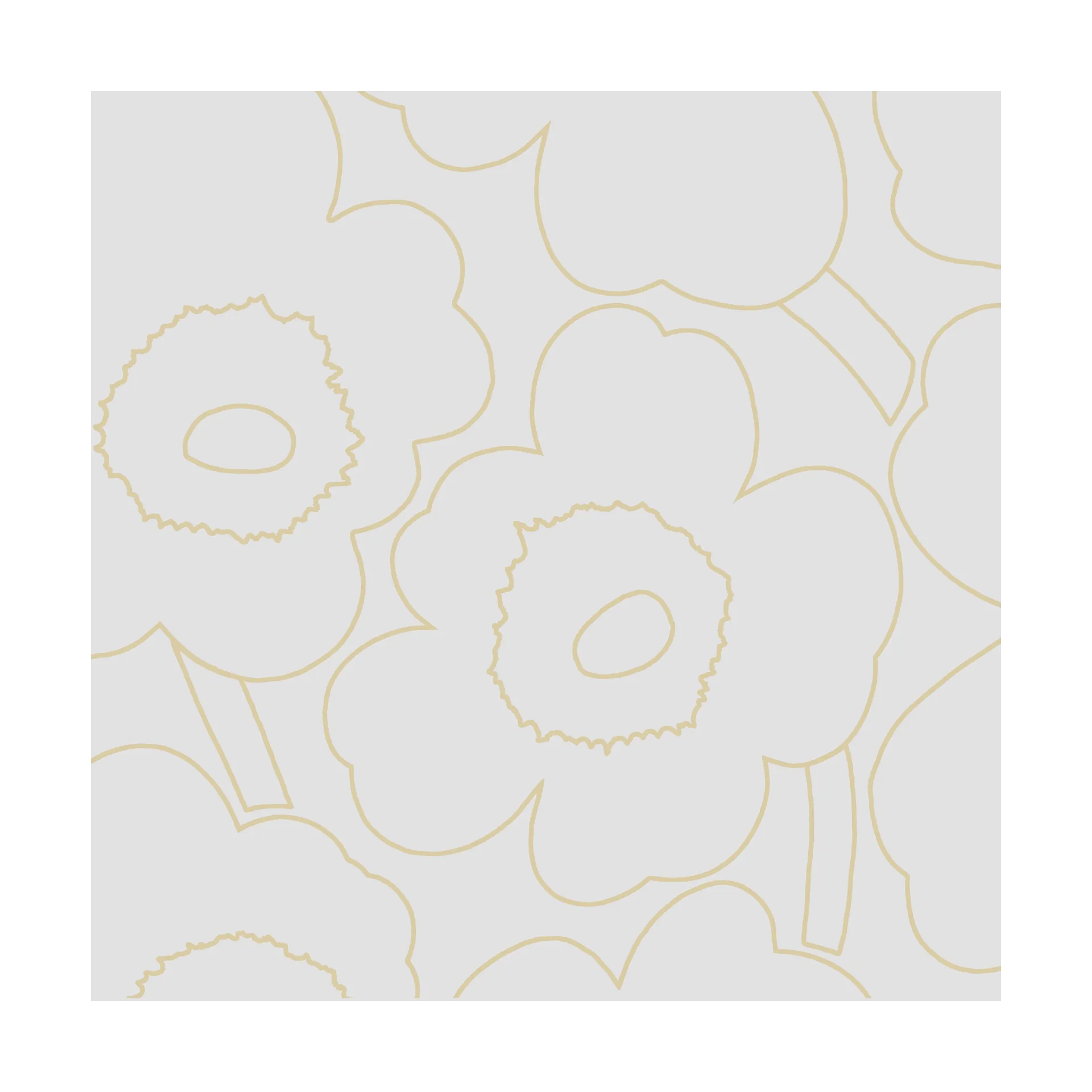 Πετσέτες Piirto Unikko 33x33 cm 20-pack, Cream Gold Marimekko