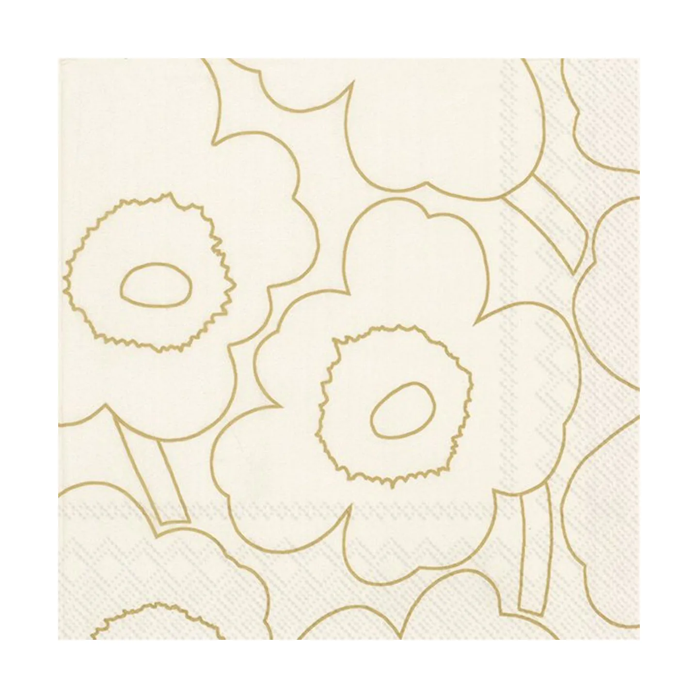 Πετσέτες Piirto Unikko 33x33 cm 20-pack, Χρυσό Marimekko