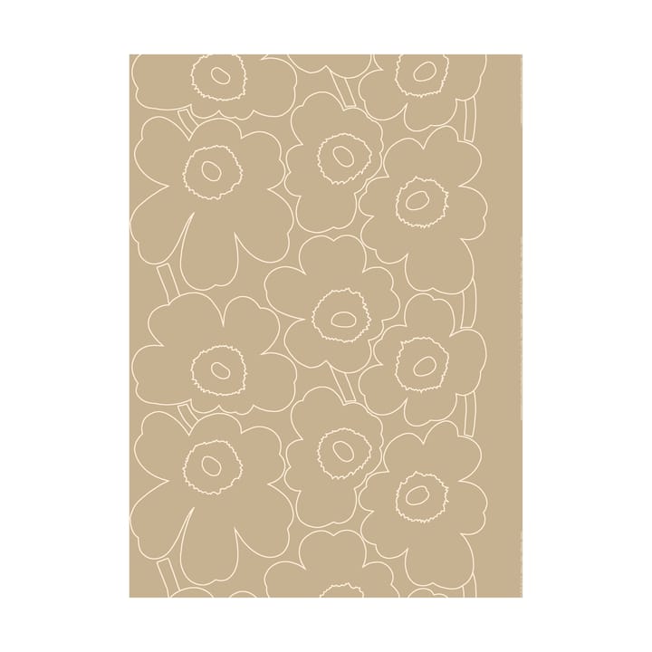 Piirto Unikko ύφασμα αλεύκαστο λινό - Linen-white - Marimekko