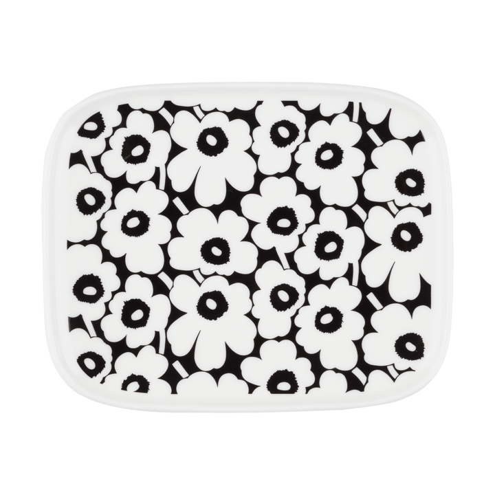 Pikkuinen Unikko πιατάκι 12x15 cm - Black-white - Marimekko