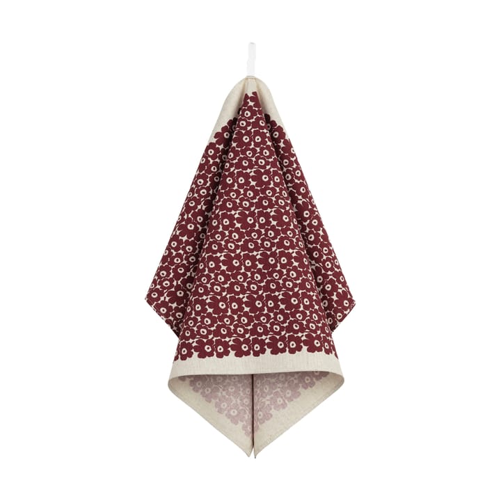 Pikkuinen Unikko πετσέτα κουζίνας 47x70 εκ. - Linen-burgundy - Marimekko