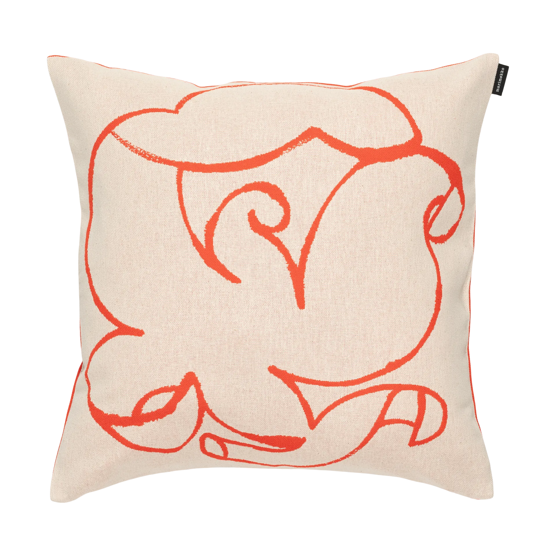 Μαξιλαροθήκη Pistilla 46x46 εκ., Offwhite- tomato red Marimekko