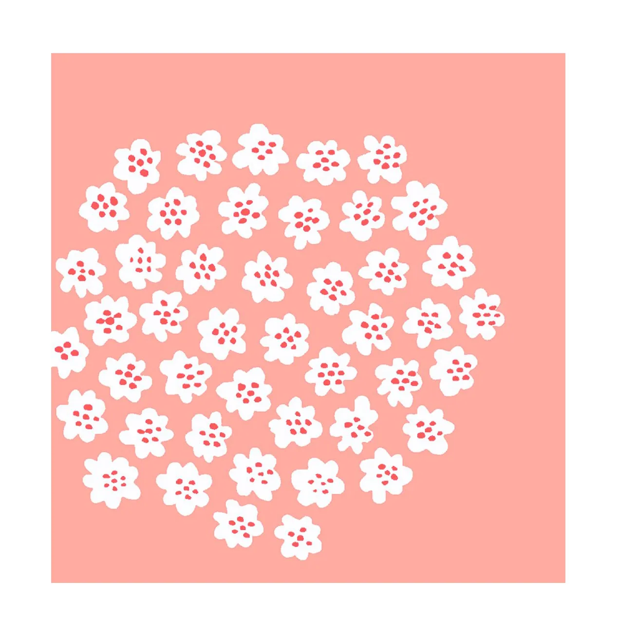 Puketti πετσέτα 33x33 cm συσκευασία 20 τεμαχίων, Rose Marimekko