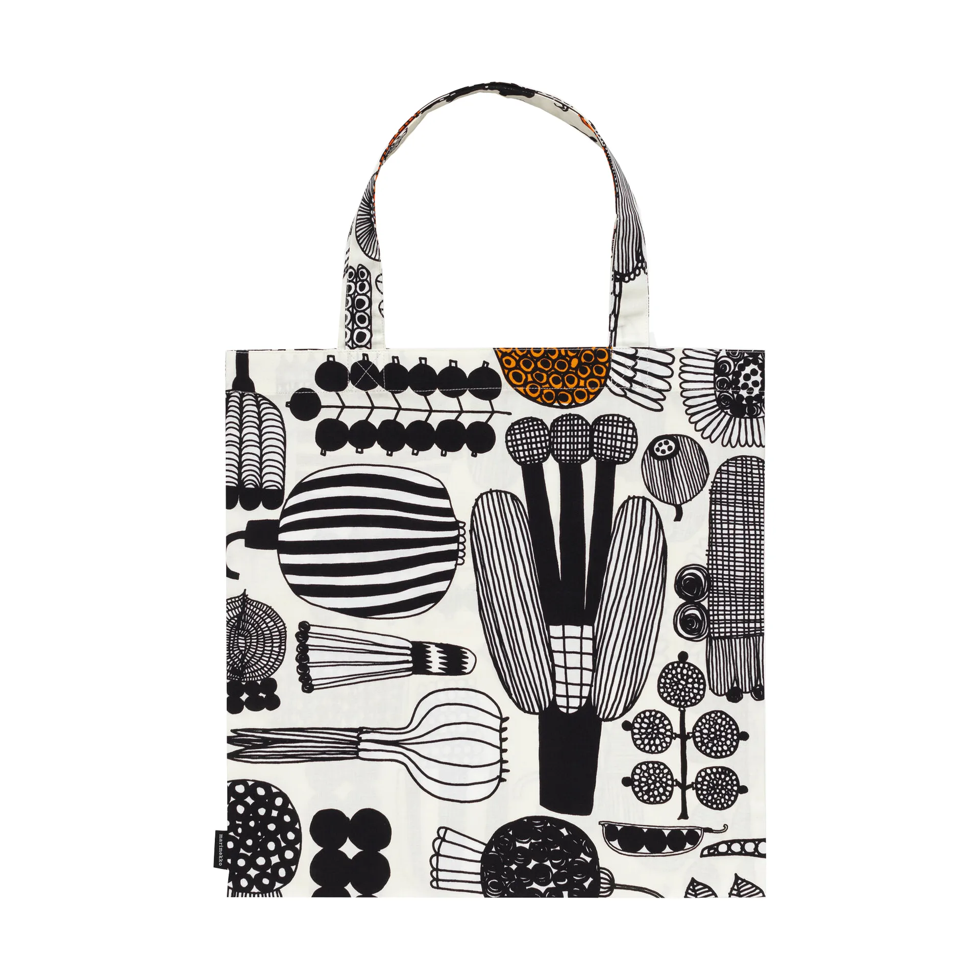 Puutarhurin parhaat τσάντα 44x43 εκ., White-black-orange Marimekko