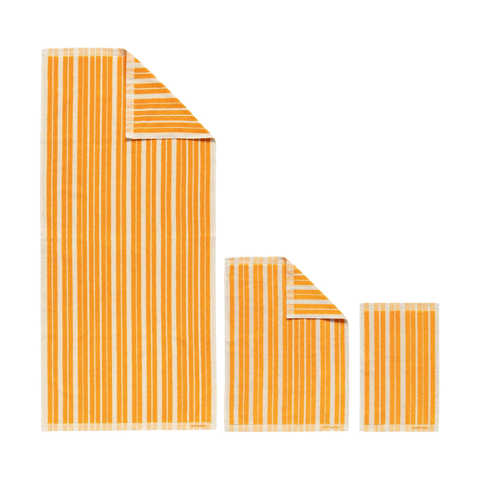 Σετ πετσετών Raide 3 τεμαχίων, Κίτρινο Marimekko