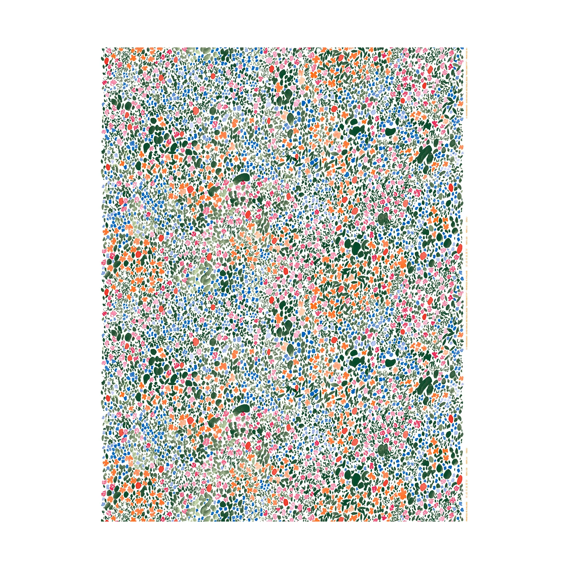 Rantaniitty βαμβακερό ύφασμα, White-multi Marimekko