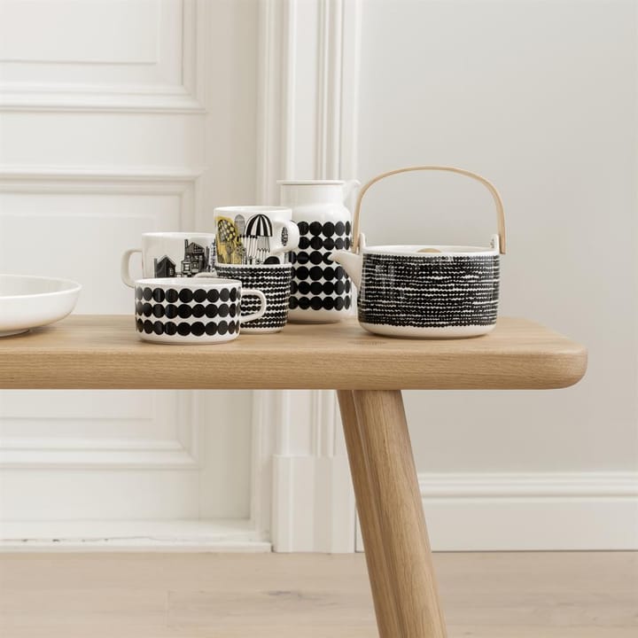 Räsymatto τσαγιέρα - μ�αύρο-λευκό - Marimekko
