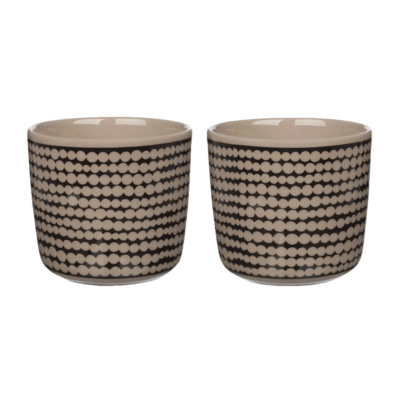 Κούπα καφέ Räsymatto χωρίς λαβή 20 cl 2 τεμάχια, Terra-black Marimekko