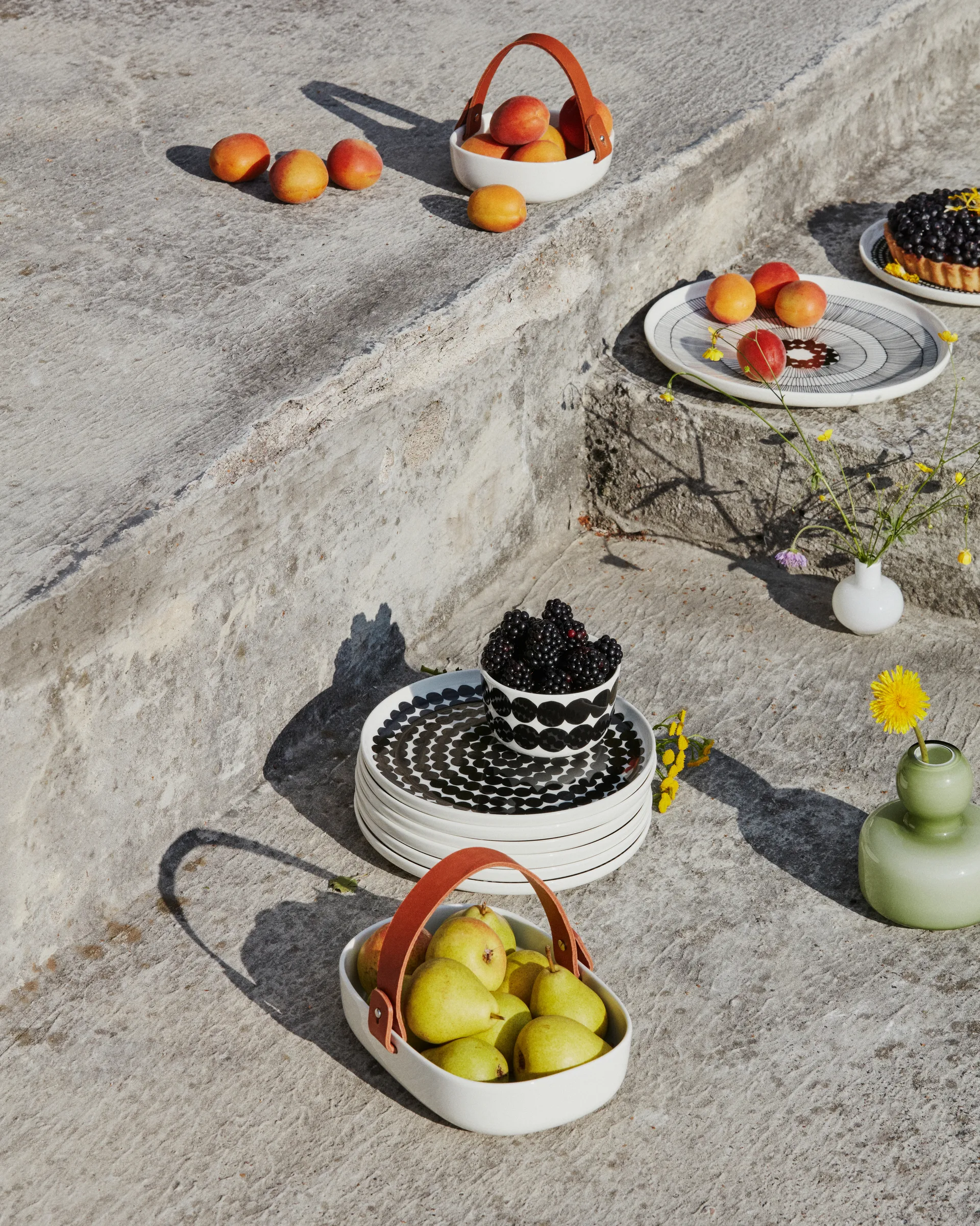 Räsymatto πιάτο Ø 20 cm, μαύρο-λευκό Marimekko