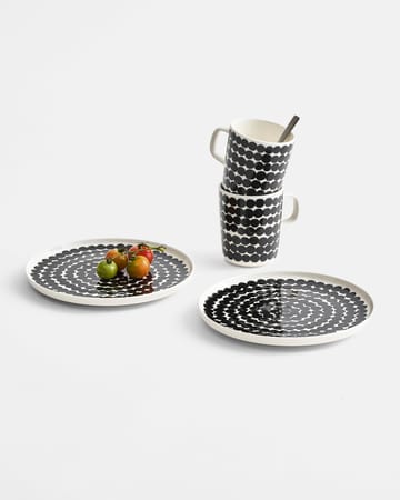 Räsymatto πιάτο Ø 20 cm - μαύρο-λευκό - Marimekko